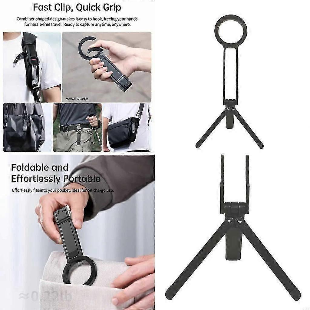 Adjustable 360 Rotating Phone Tripod Stand Spring Clip Design Foldable Desktop Holder For Live Streaming Video Conferencing K1KF