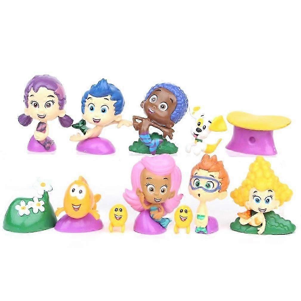 12pcs Bubble Guppies Small Figure Toys