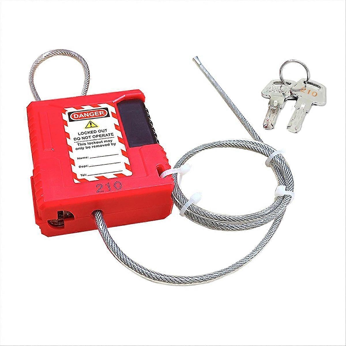Lockout Tagout Cable Lock - 3.3ft Adjustable Cable Lock