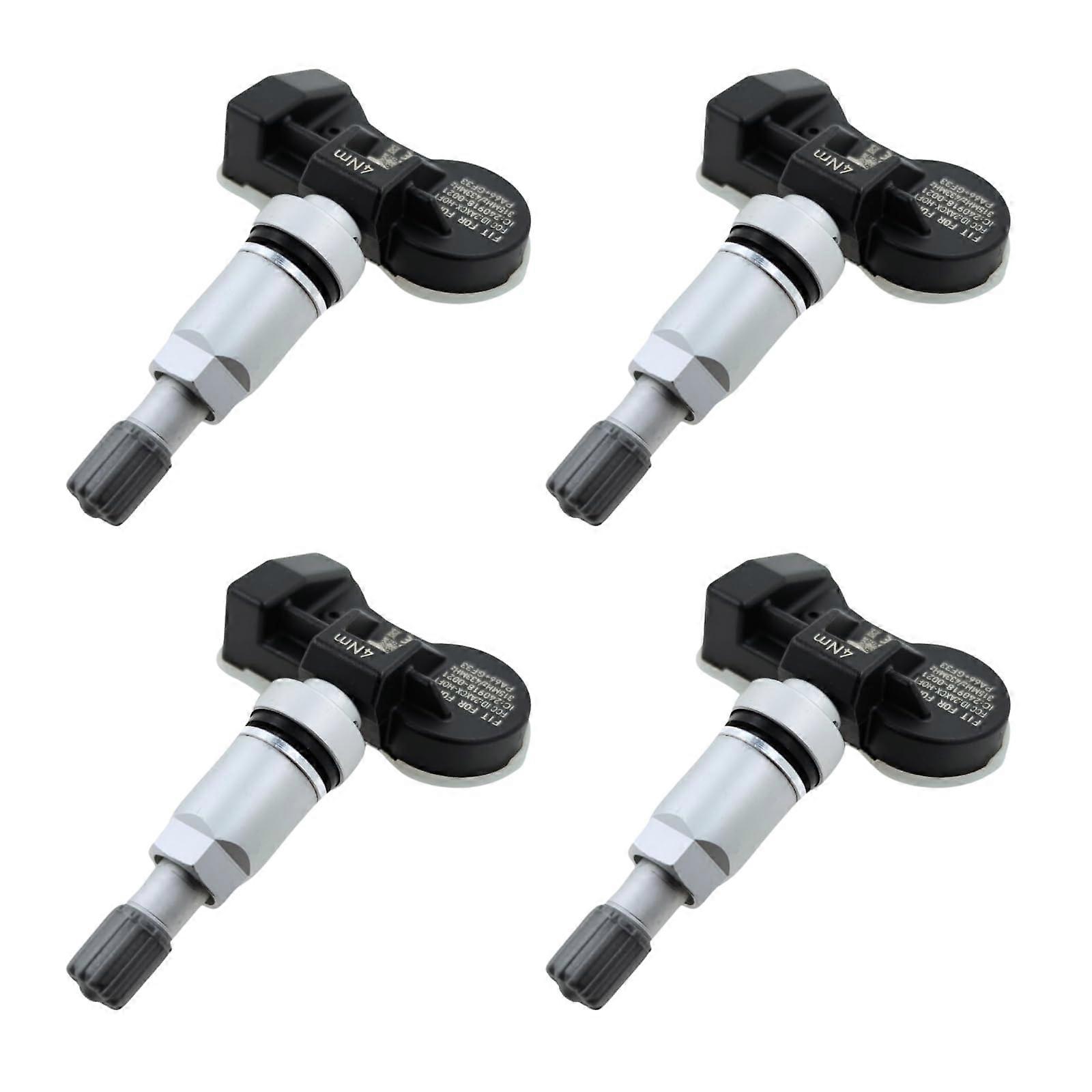 4 Pack Preprogrammed TPMS Sensor 315/433MHz Compatible with Ford Universal Fit