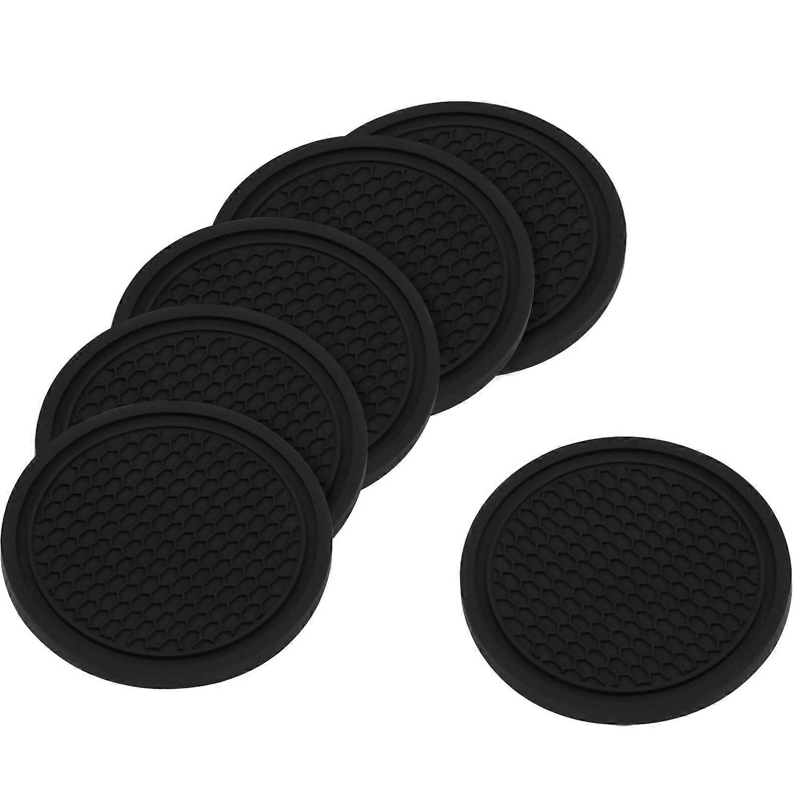 Car Cup Holder Coasters 6PCS Universal NonSlip Silicone Inserts AntiSpill Pads for Car Interior