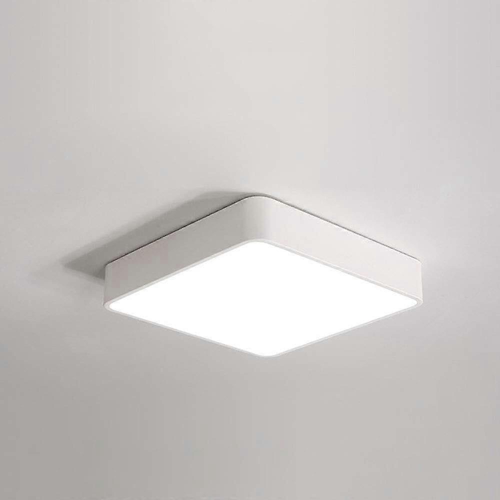 Modern Square LED Ceiling Light 15W Flush Mount Energy Saving Fixture for Hallway Kitchen White