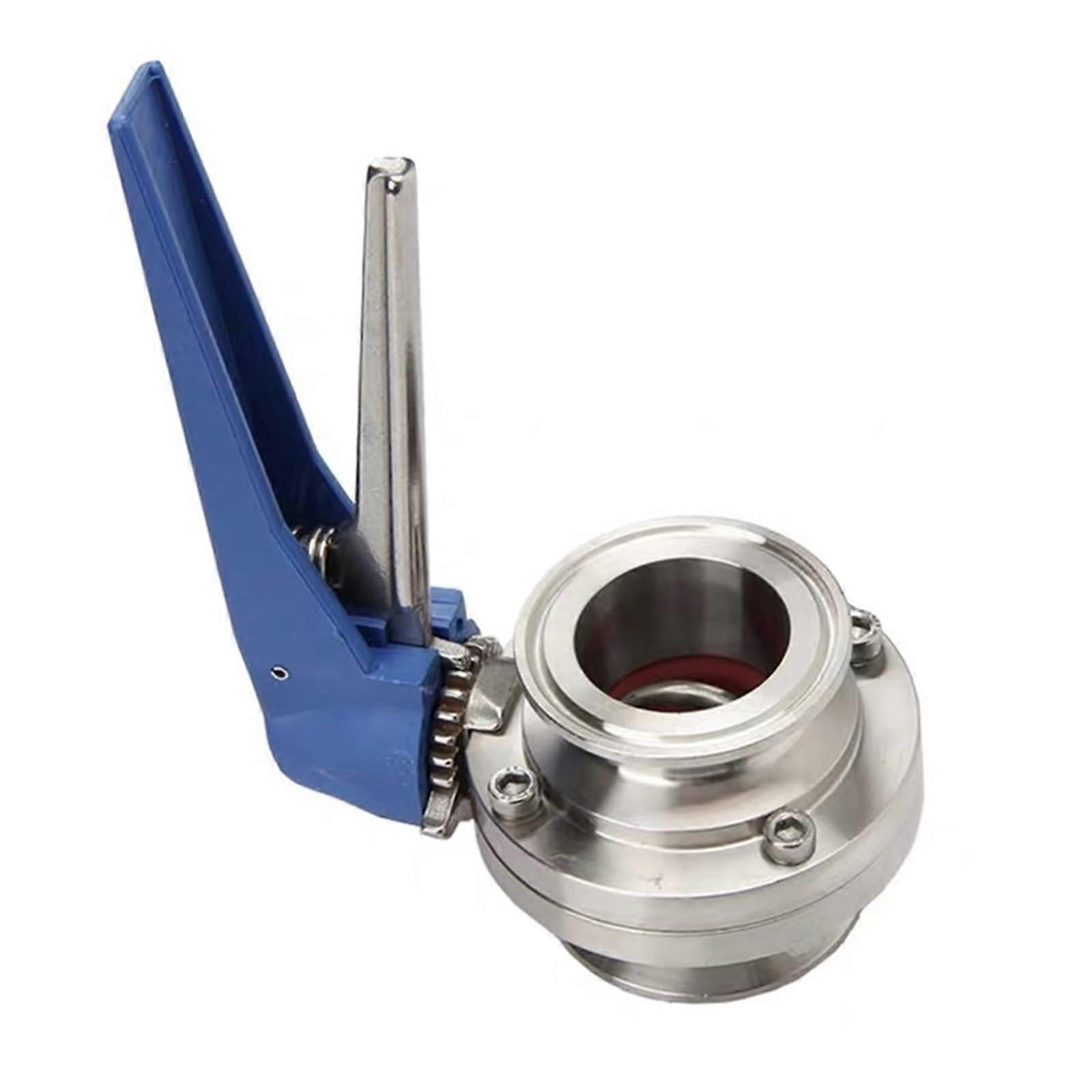 1-1/4 Inch 32mm Stainless Steel Triple Clamp Sanitary Valve Flow Control Trigger Squeeze SUS 304 for Homemade Systems