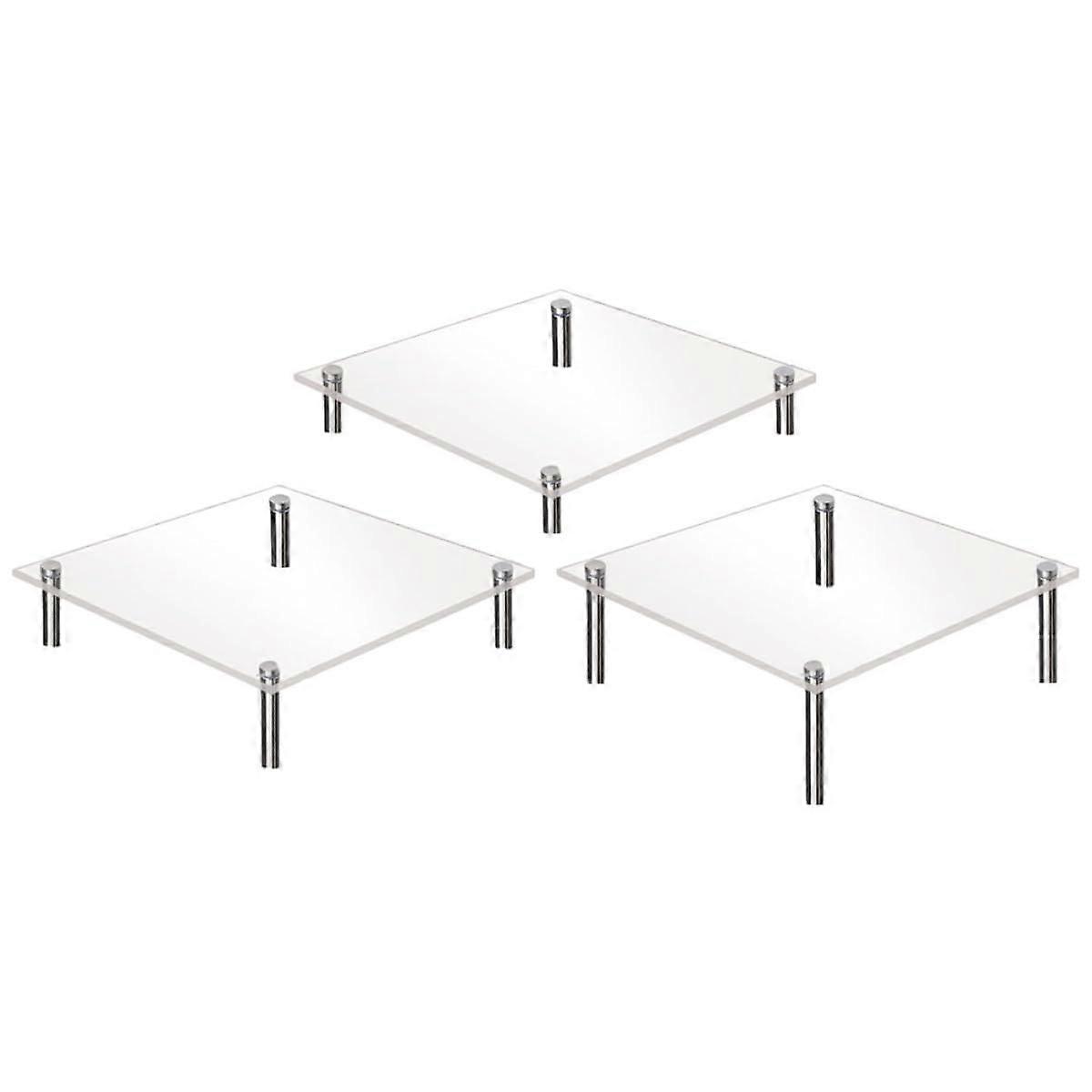 Clear Acrylic Cake Stand Set, MultiTier Transparent Dessert Display for Party and Wedding