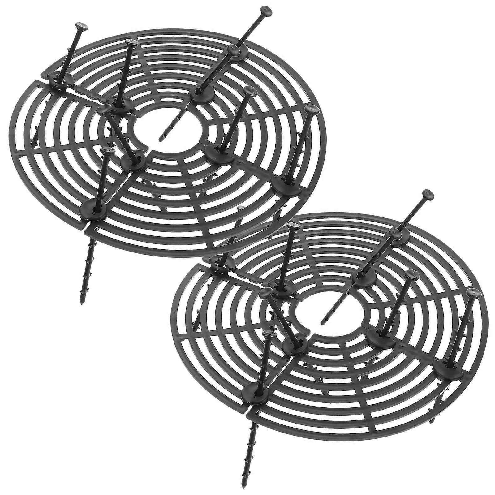 Flower Pot Soil Protector Black Plastic Cover for Plant Pots 4Pcs