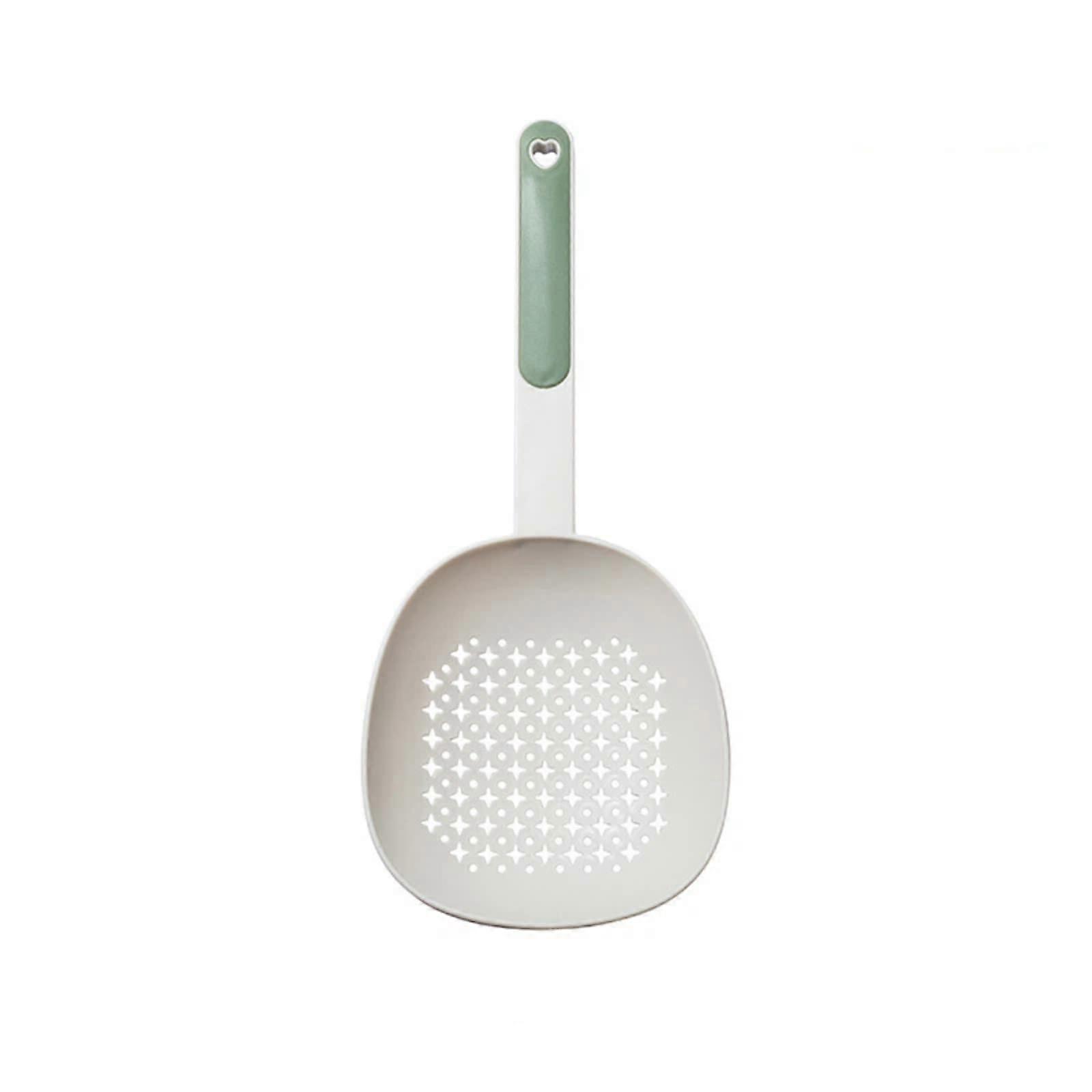Kitchen Colander Long Handle Mesh Scoop with Heat Resistant Cooking Strainer Design