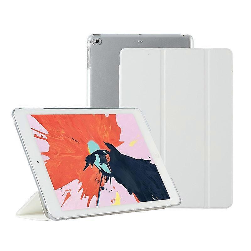 Capa elegante para iPad de 10,2 polegadas (7/8/9) em couro branco com função Smart Sleep e resistente.