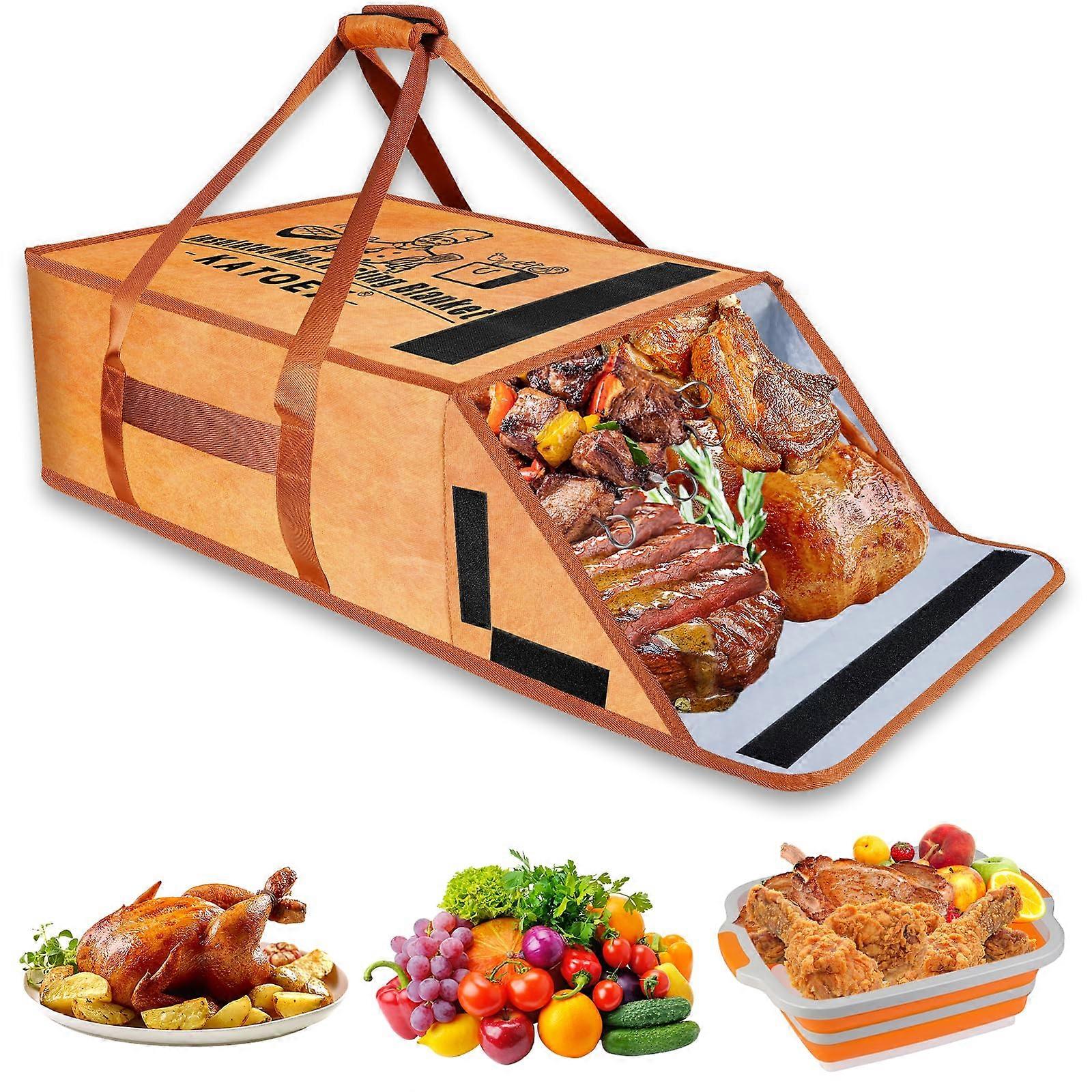 Insulated Meat Resting Bag 49L Large Capacity BBQ Brisket Holder with 5Layer Heat Insulation