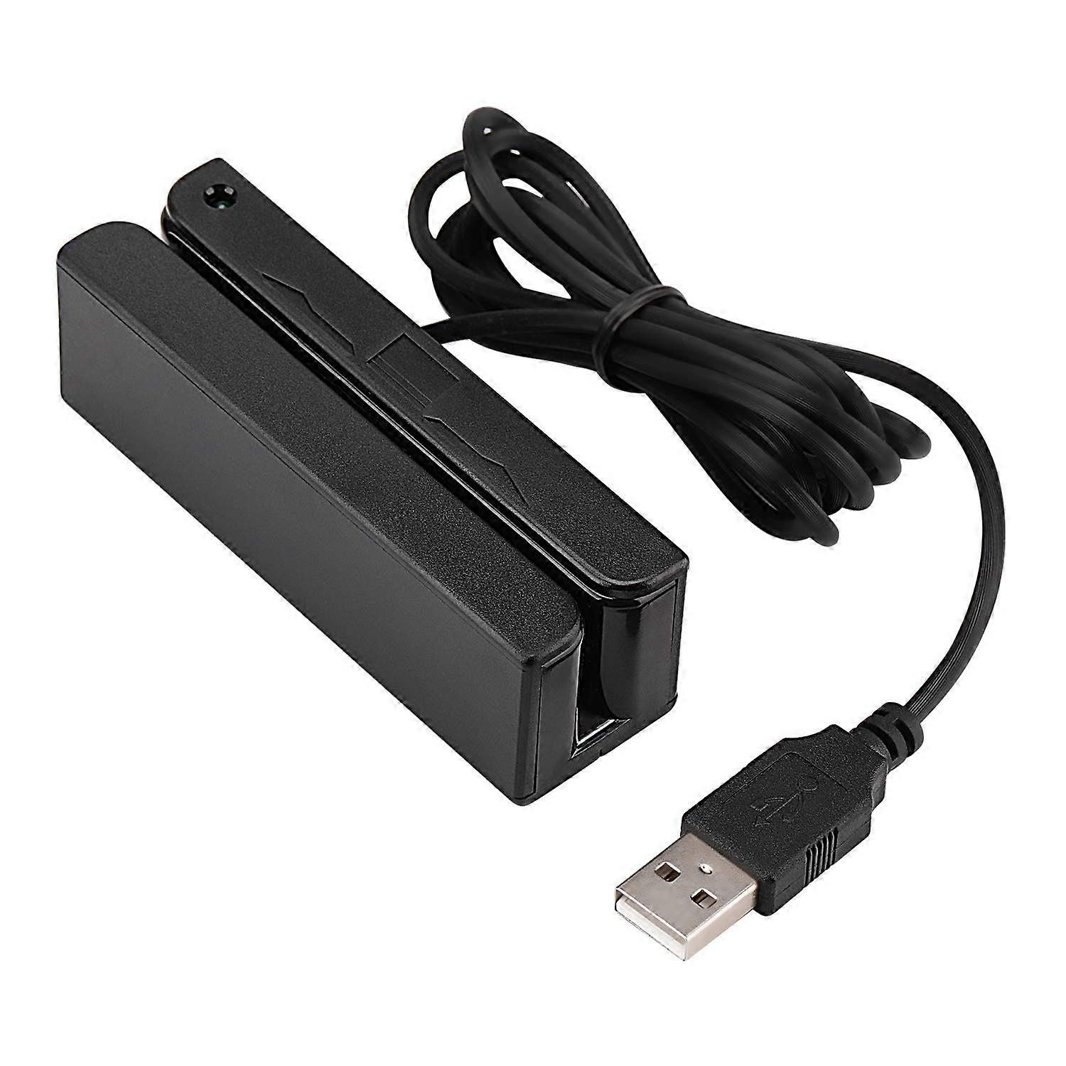 USB Magnetic Card Reader 3 Tracks PlugandPlay BiDirectional Swipe Credit Card Reader