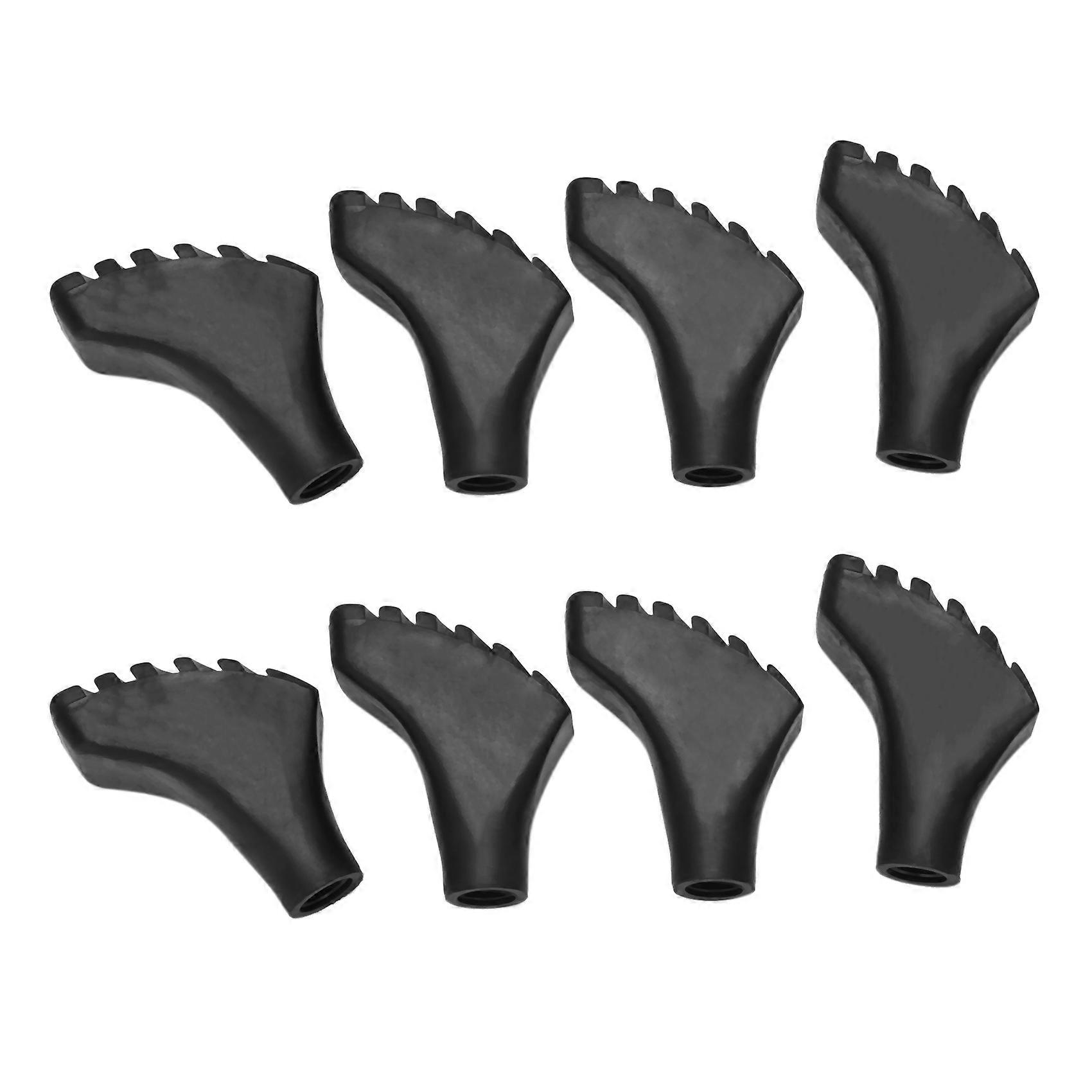 8x Extra Durable Rubber Replacement Tips (Replacement Feet/Caps) for Trekking Poles