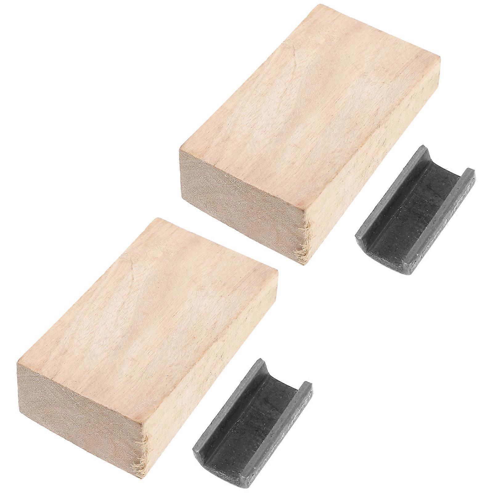 Durable Iron Hoe Head Fixing Tool For Garden Digging Tools Rectangular Shape Easy Replacement 2 Sets