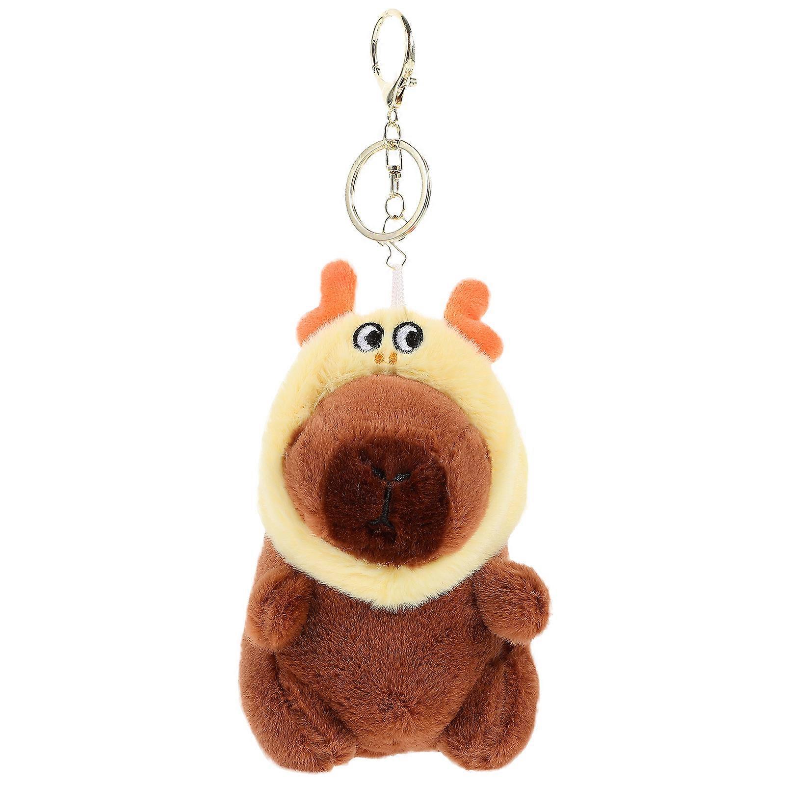 Capybara Keychain Plush Pendant for Decor Backpack Accessory