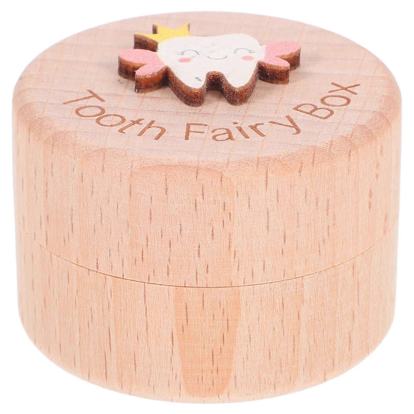 Caja de madera para guardar dientes de bebé, ideal como recuerdo