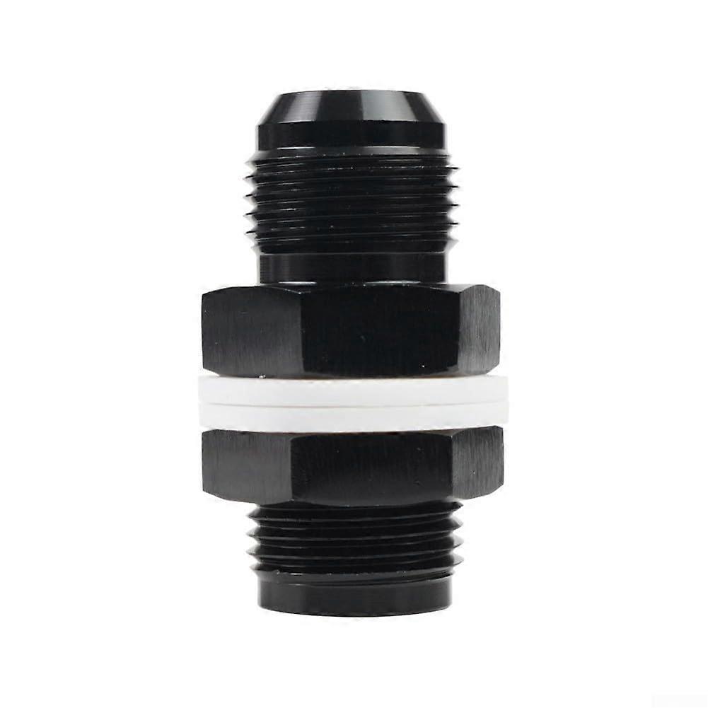 AN10 Fuel Cell Bulkhead Fitting Aluminum Adapter Black Anodized Leakproof Precision Machined