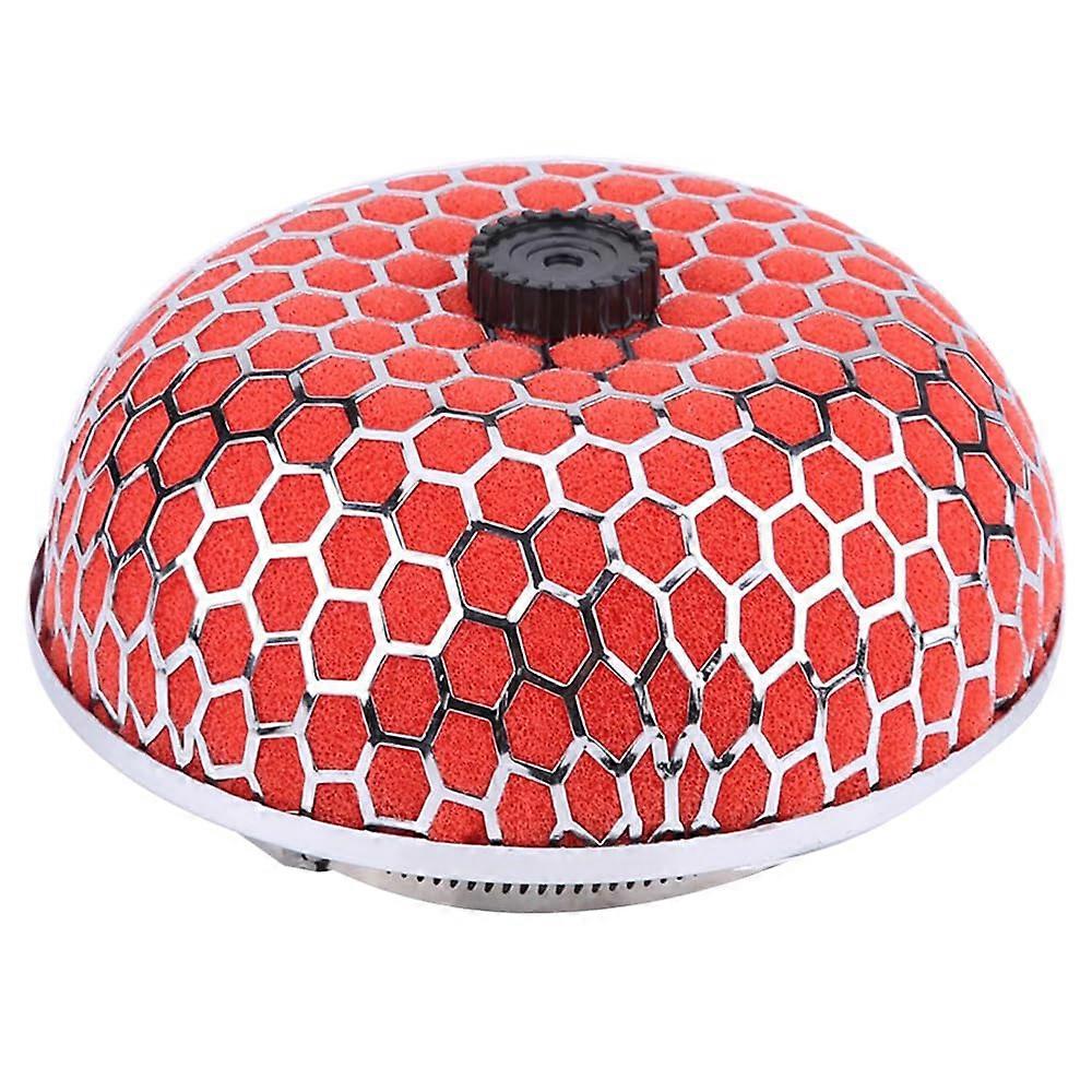 Car Air Intake Filter  Flow Mushroom Design Washable Reusable Universal Performance Cleaner Red