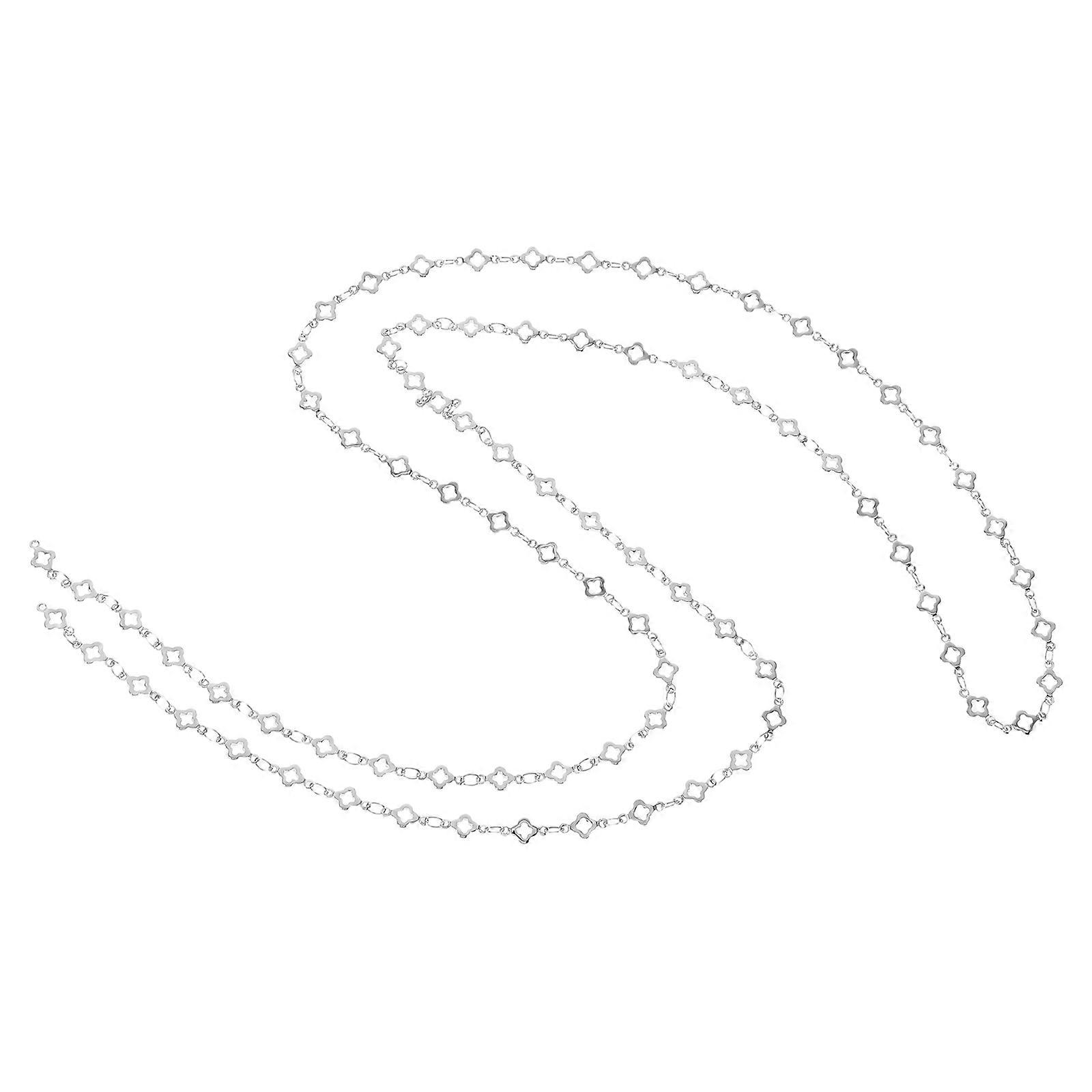 Jewelry Making Copper Chain Four Leaf Design 5Pcs 1 Meter