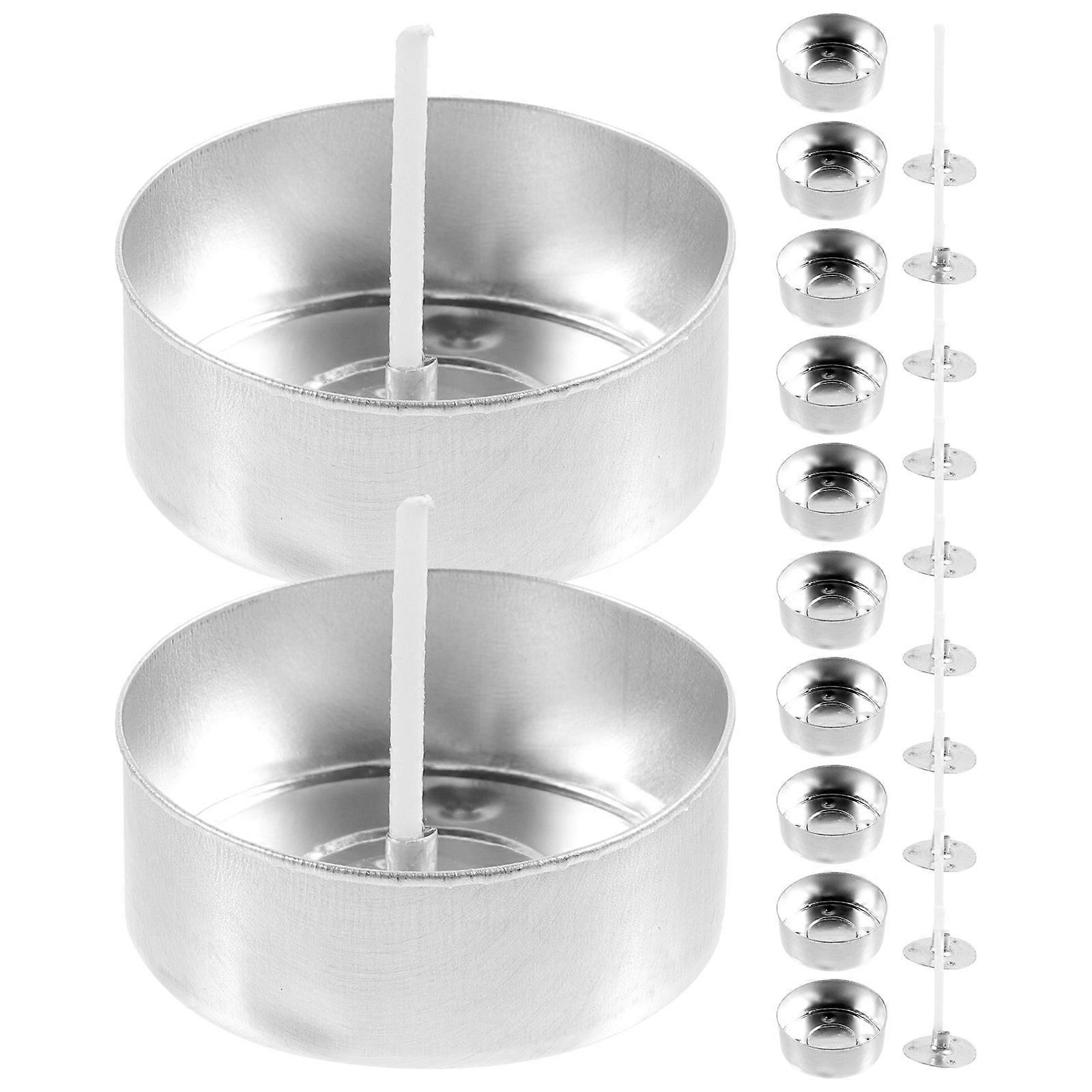 1 Set Aluminum Candle Containers with Wicks for DIY Projects and Storage Small Size