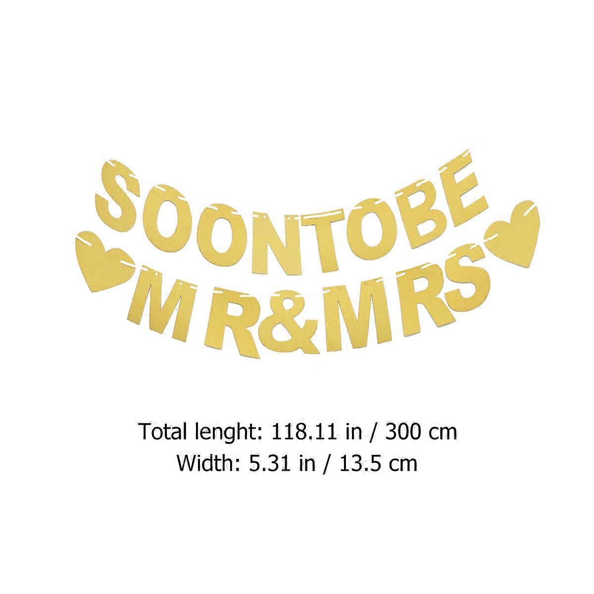 Yellow Wedding Party Decoration String Flags Paper Lightweight Reusable for Celebration 3.5