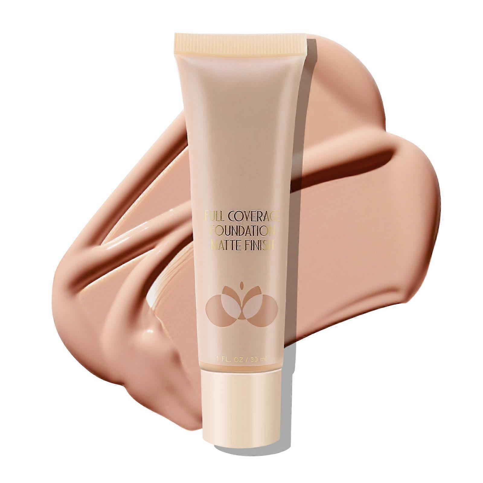 Full Coverage Matte Liquid Foundation with Color Correction, Hydrating Texture and WaterResistant Finish