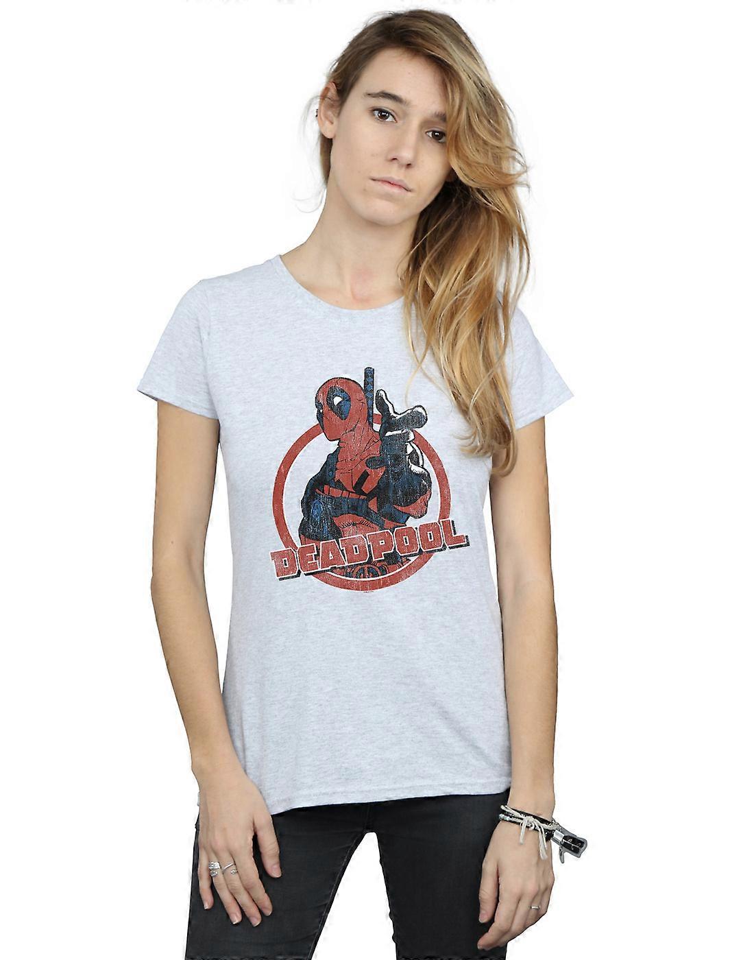 Marvel Women's Deadpool Gun Finger T-Shirt