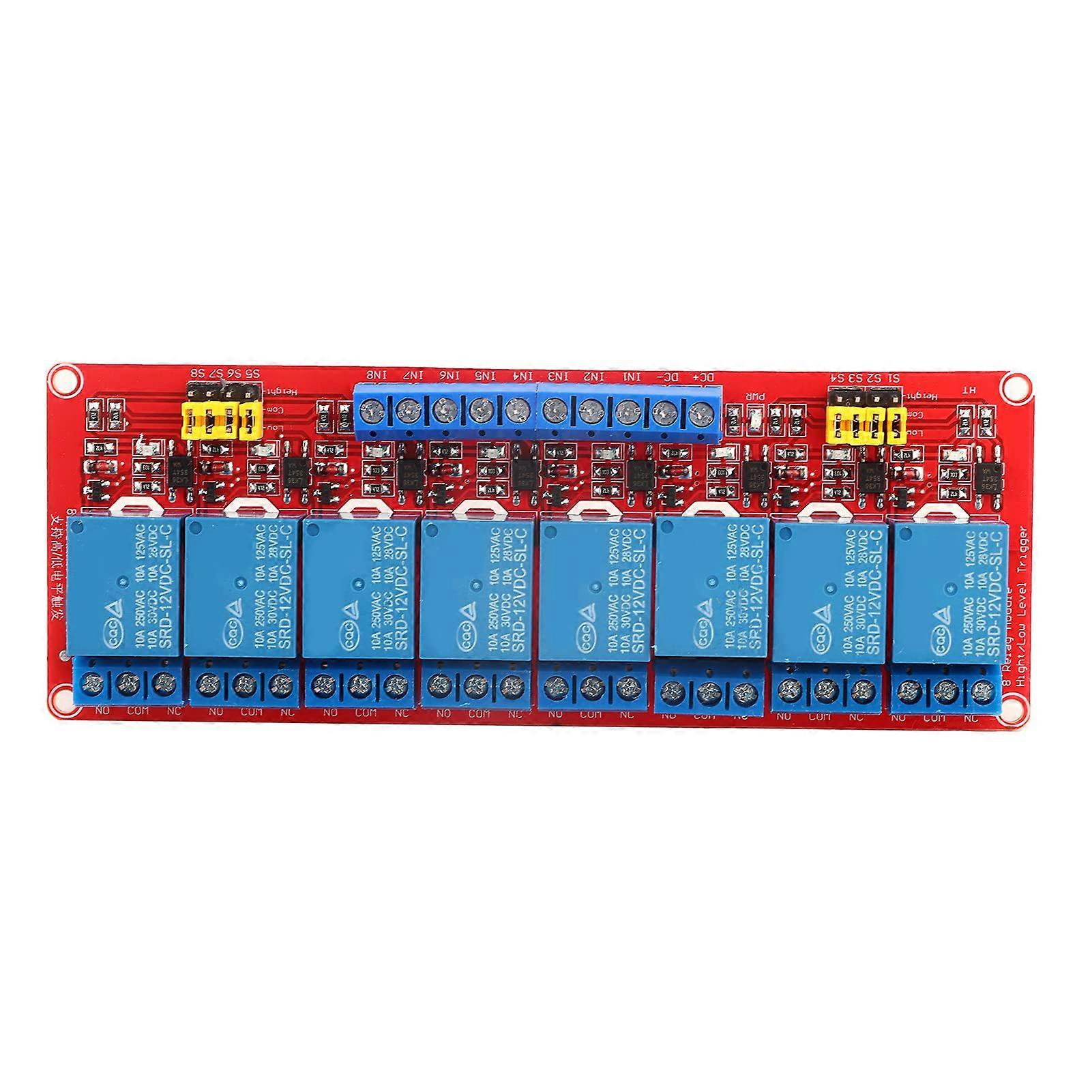 8 Channel Relay Module 12V Optocoupler with LED Indicators for Industrial Automation Projects