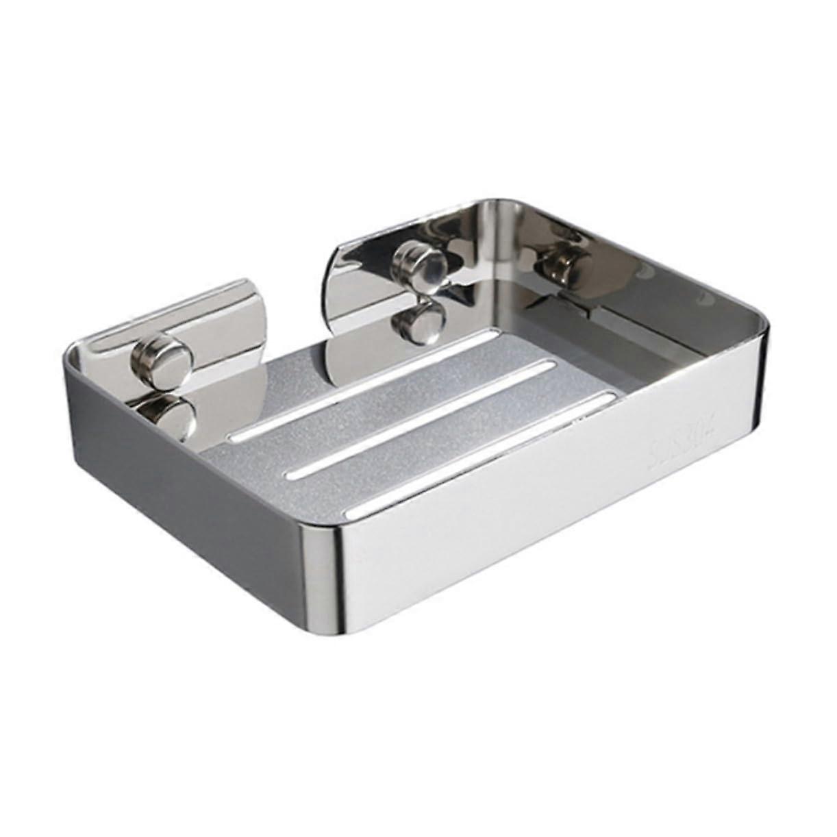 Wall Mounted Soap Dish Stainless Steel with Quick Drain Punch Rustproof Design for Bathroom Kitchen
