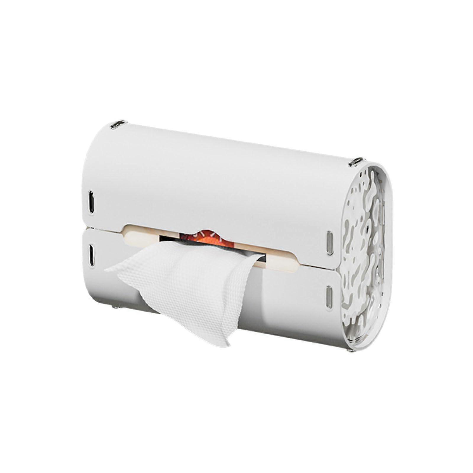 Wall Mounted Tissue Dispenser with Suction Cup for Kitchen, Bathroom, Car, SpaceSaving Design