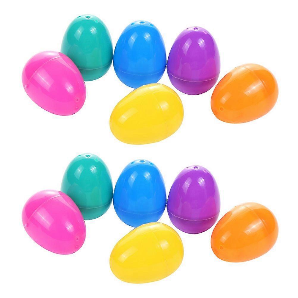 50Pcs Plastic Easter Eggs Empty Easter Eggs Gift Wrapping Eggshells Random Color