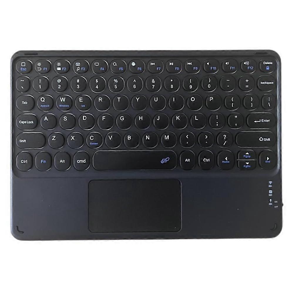 Bluetooth Keyboard with Touchpad for Tablet and PC, Wireless Rechargeable Mini Keyboard Black