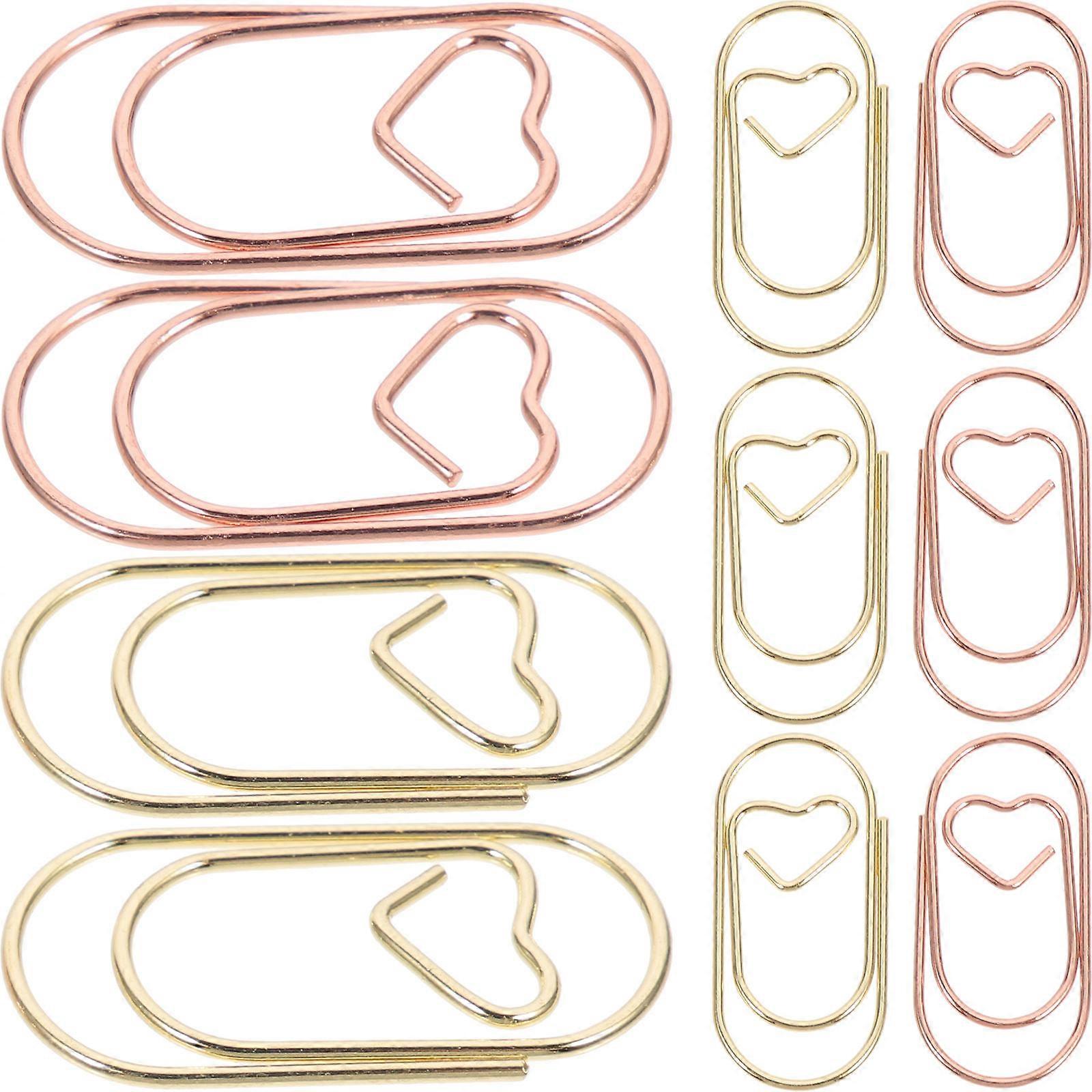 Decorative Paper Clips Heart Shaped File Clips for Organization 30Pcs