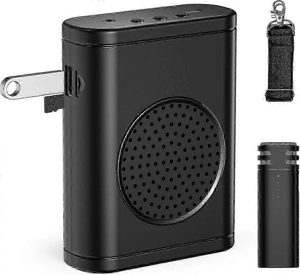 Wireless Voice Amplifier with Wireless Lavalier Microphone, Bluetooth Speaker, PA System