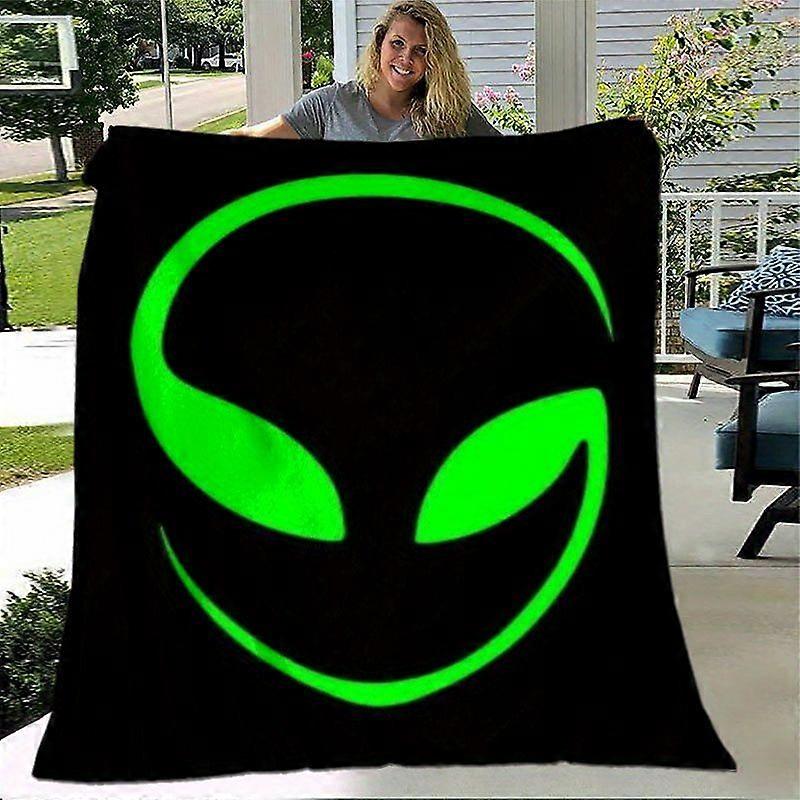 Alien Head Pläd i mjuk flanell