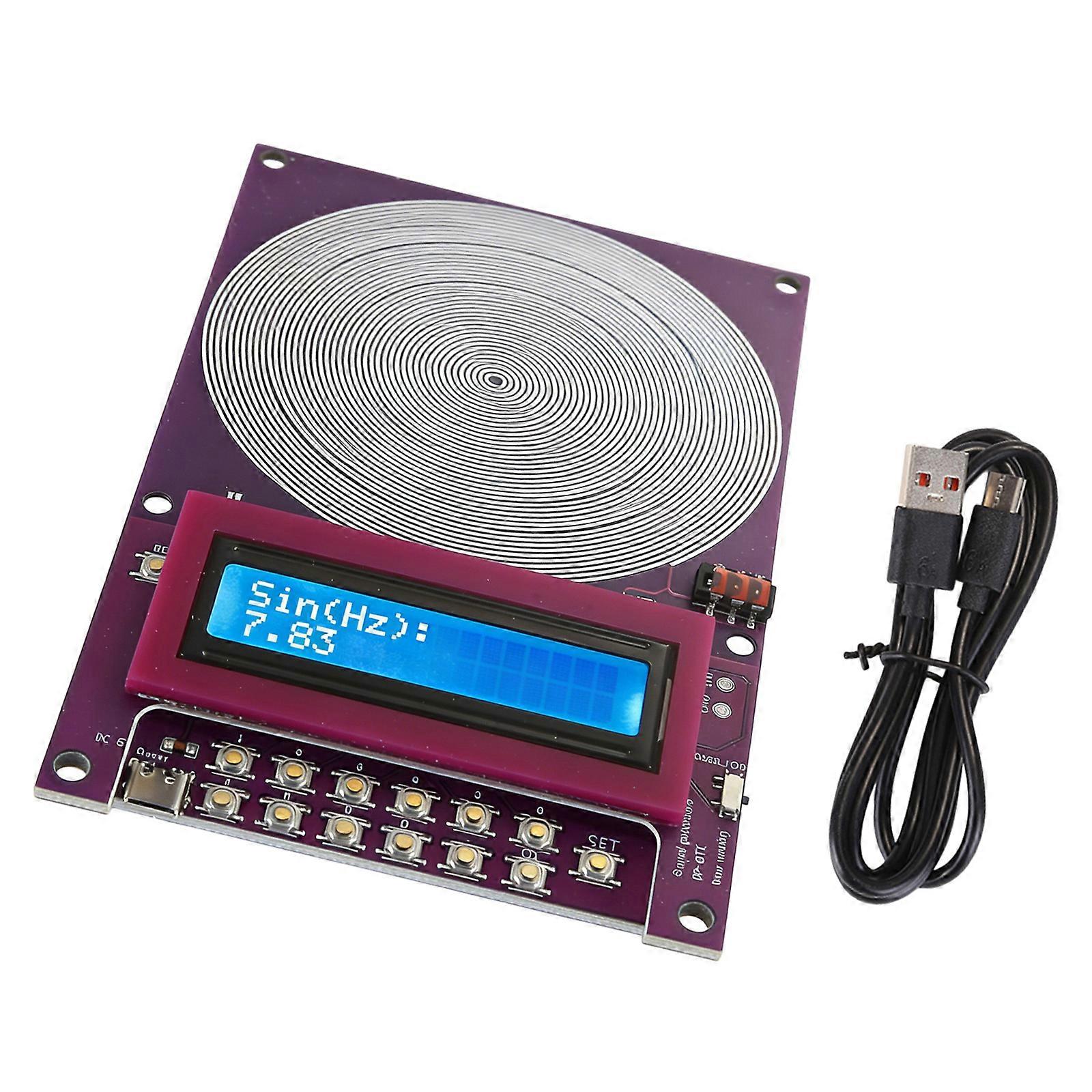 Programmable Schumann Sine Waves Generator Adjustable Frequency 0.1Hz To 30KHz For High Stability Resonance Generator Multicolor