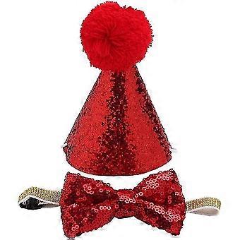 2-piece Pet Hat Pet Bow Tie