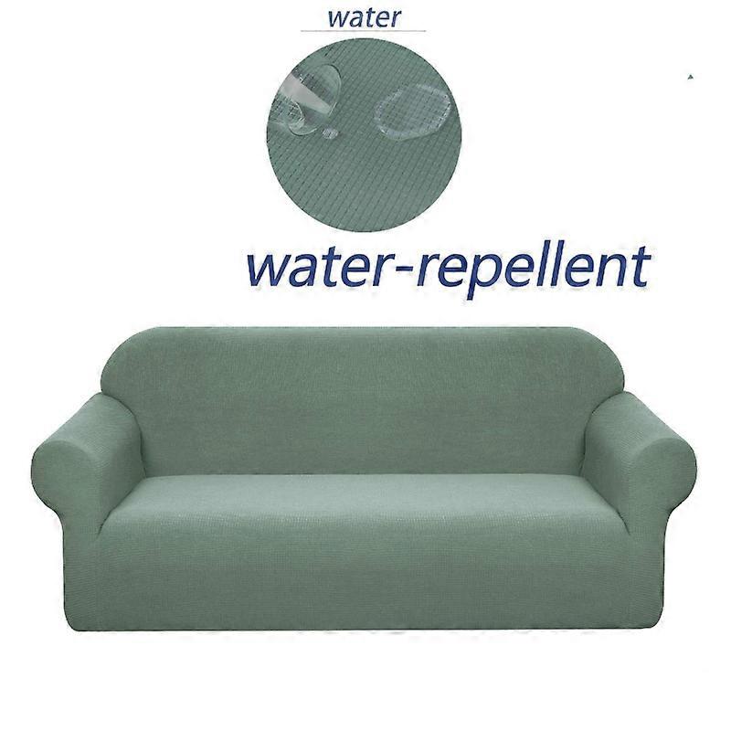 Cyan; Waterproof single-seat sofa (90-140cm); Waterproof corn kernel elastic full-coverage sofa cover, solid c