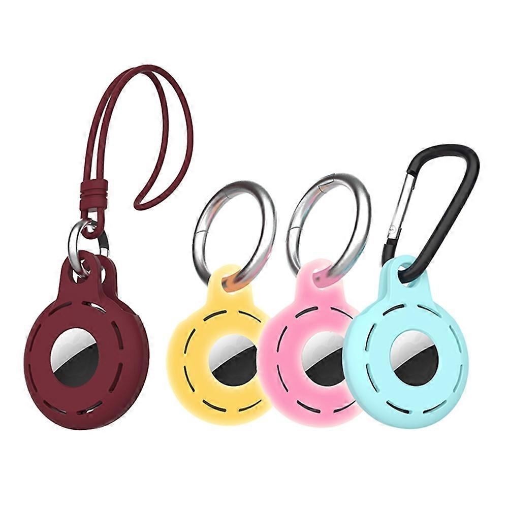4Pcs/Set For Apple AirTag Bluetooth-compatible Tracker Portable Protective Case Soft Silicone Shell