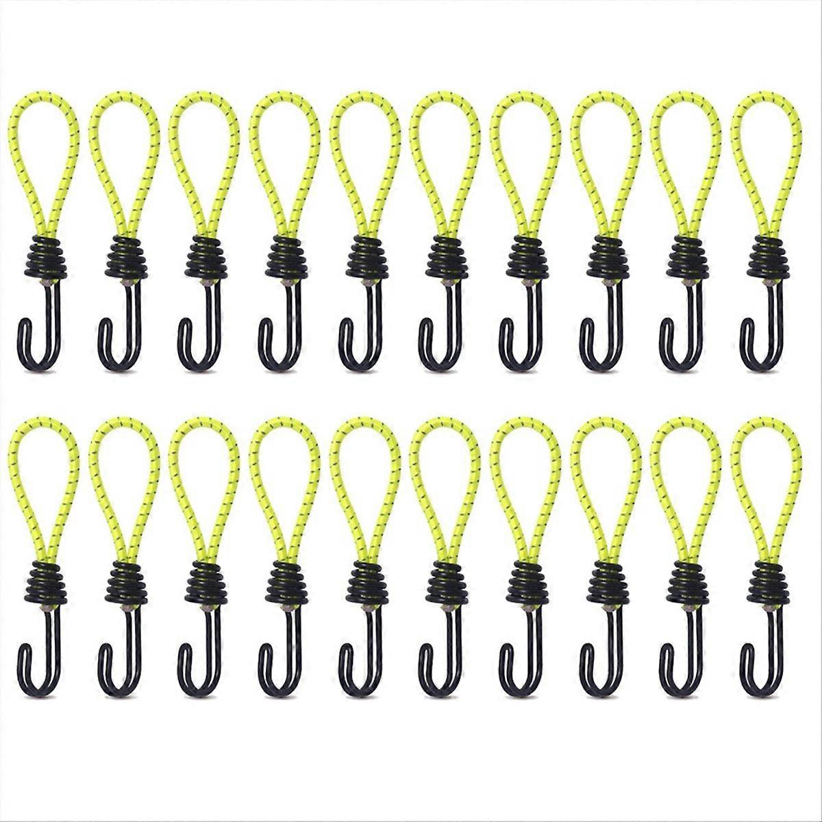 Tent Elastic Rope Hook Camping Rainproof Tent Fixing Rope,Yellow