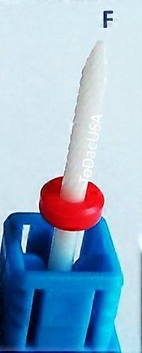 Ceramic Nail Drill Bit 3/32 Fine Grit White for Precise Under Nail Cleaning and Smooth Finish