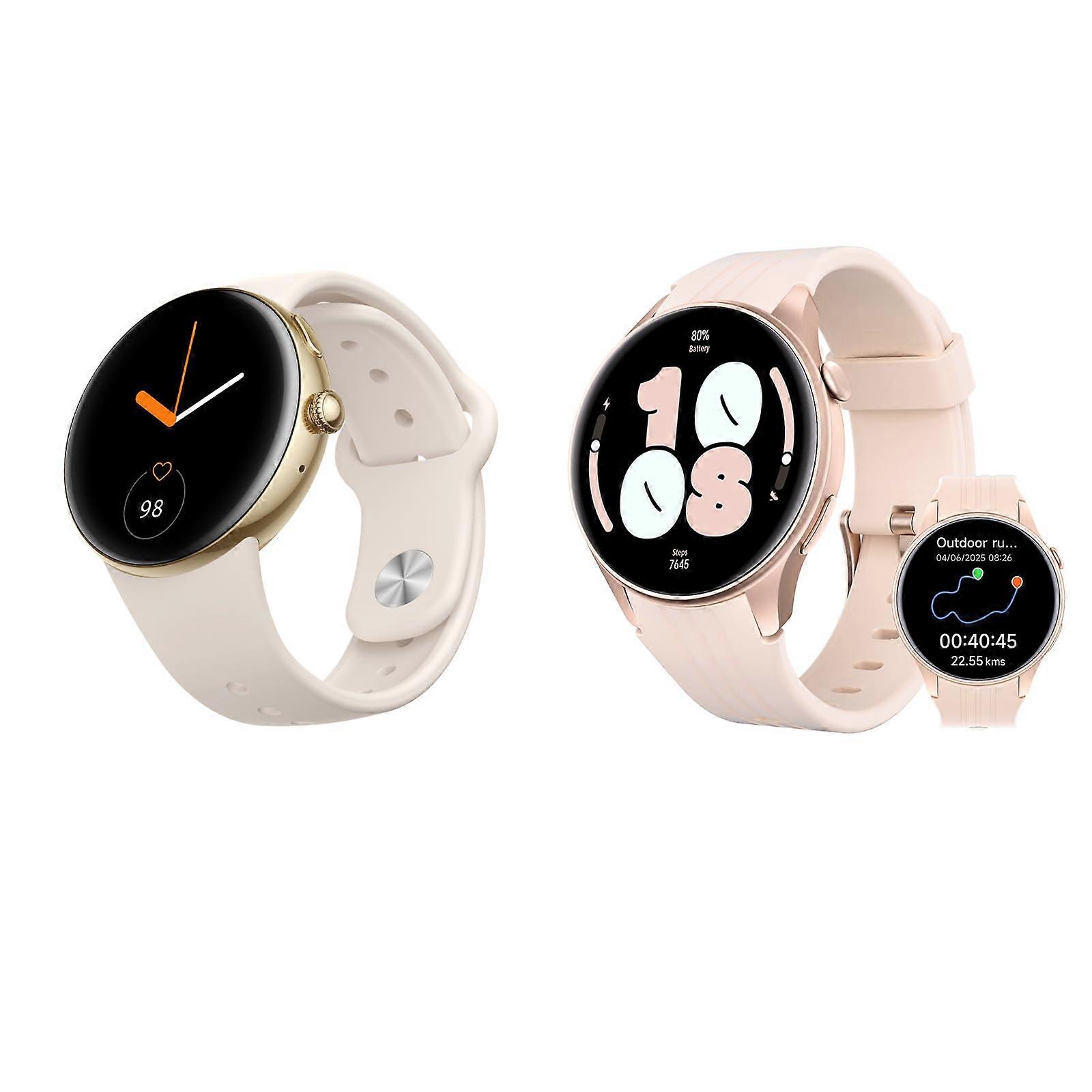 2Pack AMOLED Smartwatch 1.32 inch Round Display with Bluetooth Calling and Health Tracking