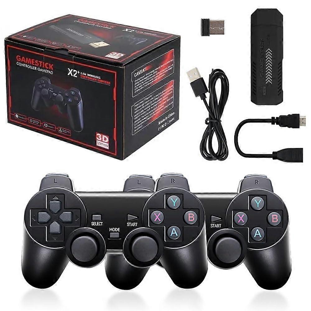 2024 Wireless Retro Game Console with 40000 Games, Dual Controllers, MultiSystem Emulator, 64G