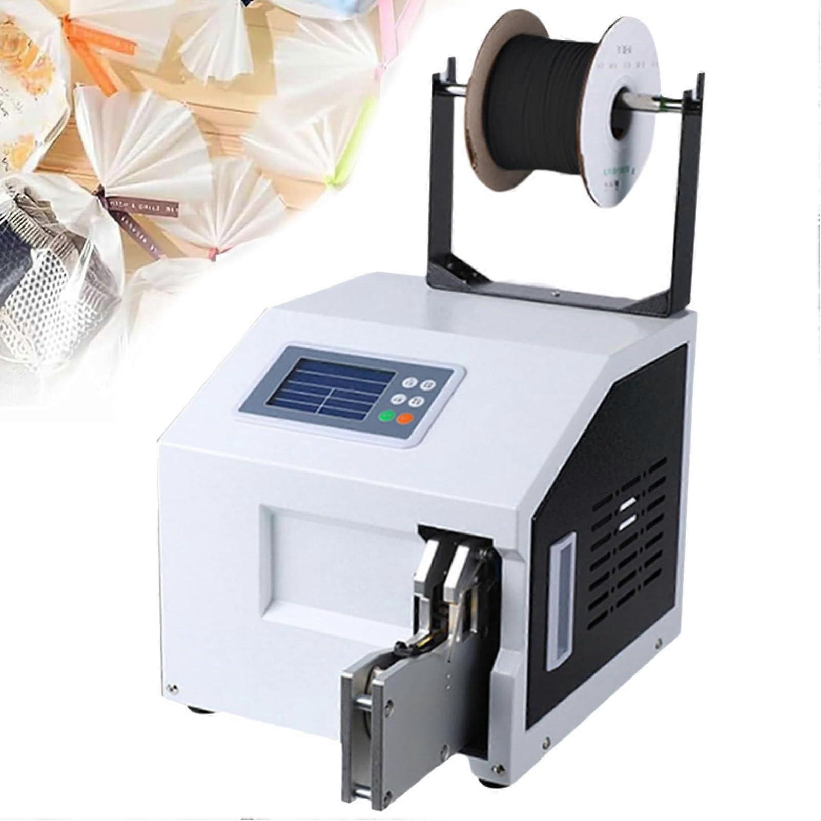 Automatic Twist Tie Machine with Smart Sensor, Adjustable Length, 1 Roll Metallic Wire for Food Bags