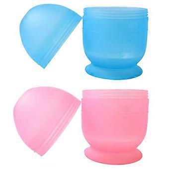 Juego de 2 cuencos para mezclar tinte de cabello con medidas para una mezcla precisa de colores en el salón o en casa.