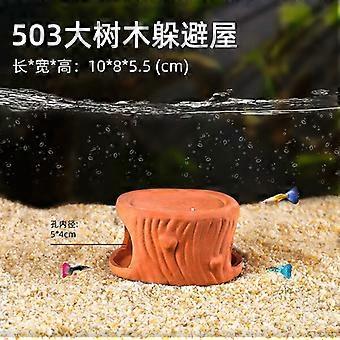 Ceramic Fish Tank Landscaping Can Purify Water Mushroom House Shape Fish Tank Fish and Shrimp Hiding Breeding Cave