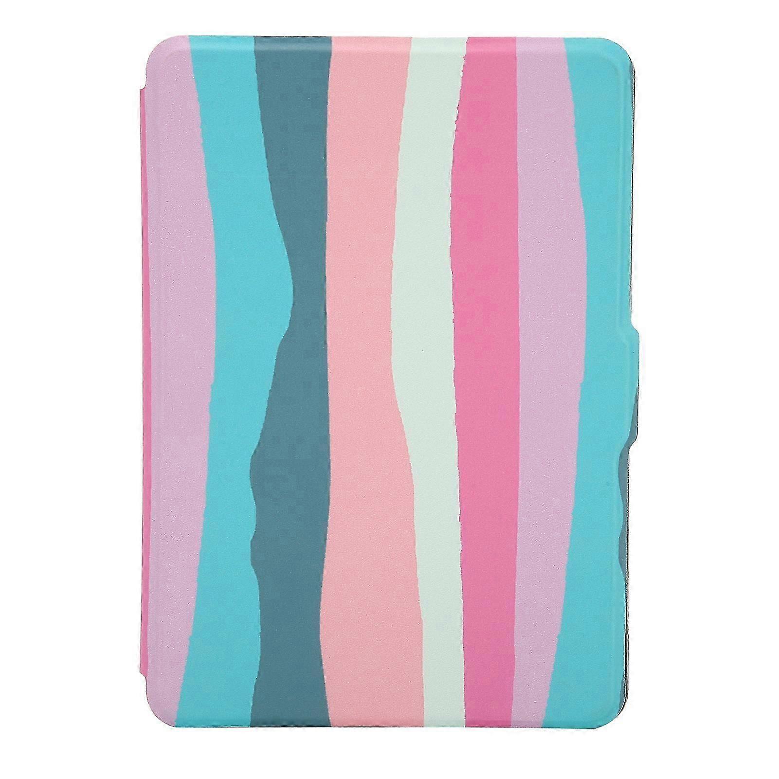 Slim Rainbow Pattern PU Leather Protective Case for Kindle Paperwhite 123 E-reader