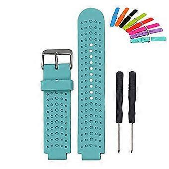Replacement Band Teal Silicone Strap for Garmin Forerunner 220 230 235 620 630 Secure Fit