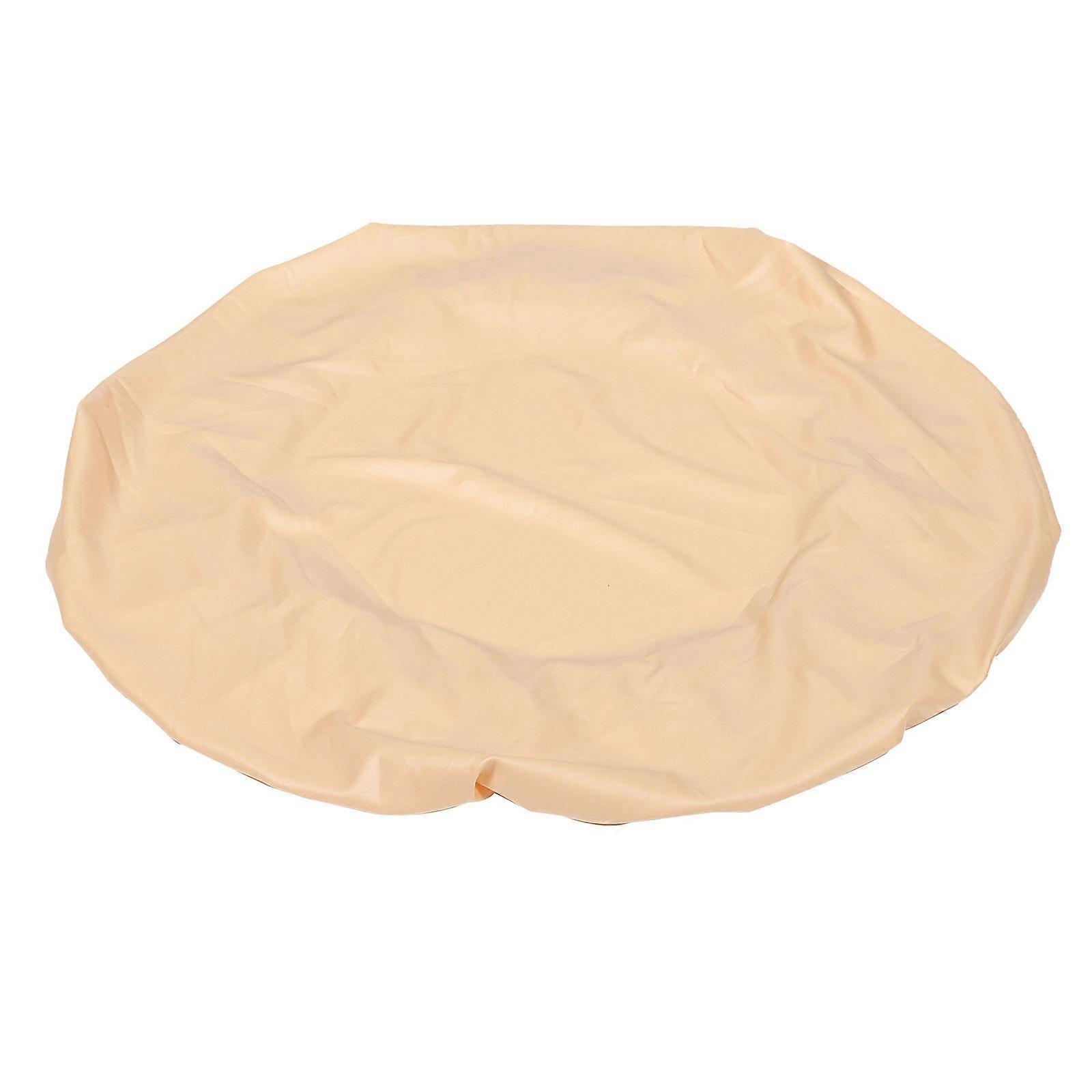 Table Cloth Circle Golden 80x80cm Polyester Water Absorption For Party 1Set