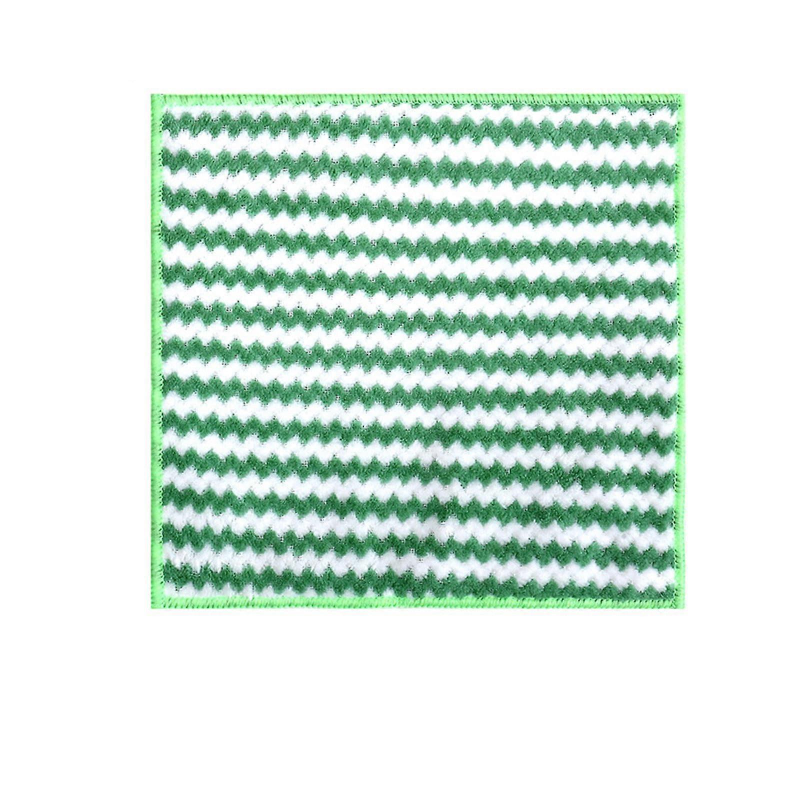 Microfiber Kitchen Dishcloth Green Thickened  Absorption Quick Drying Cleaning Cloth
