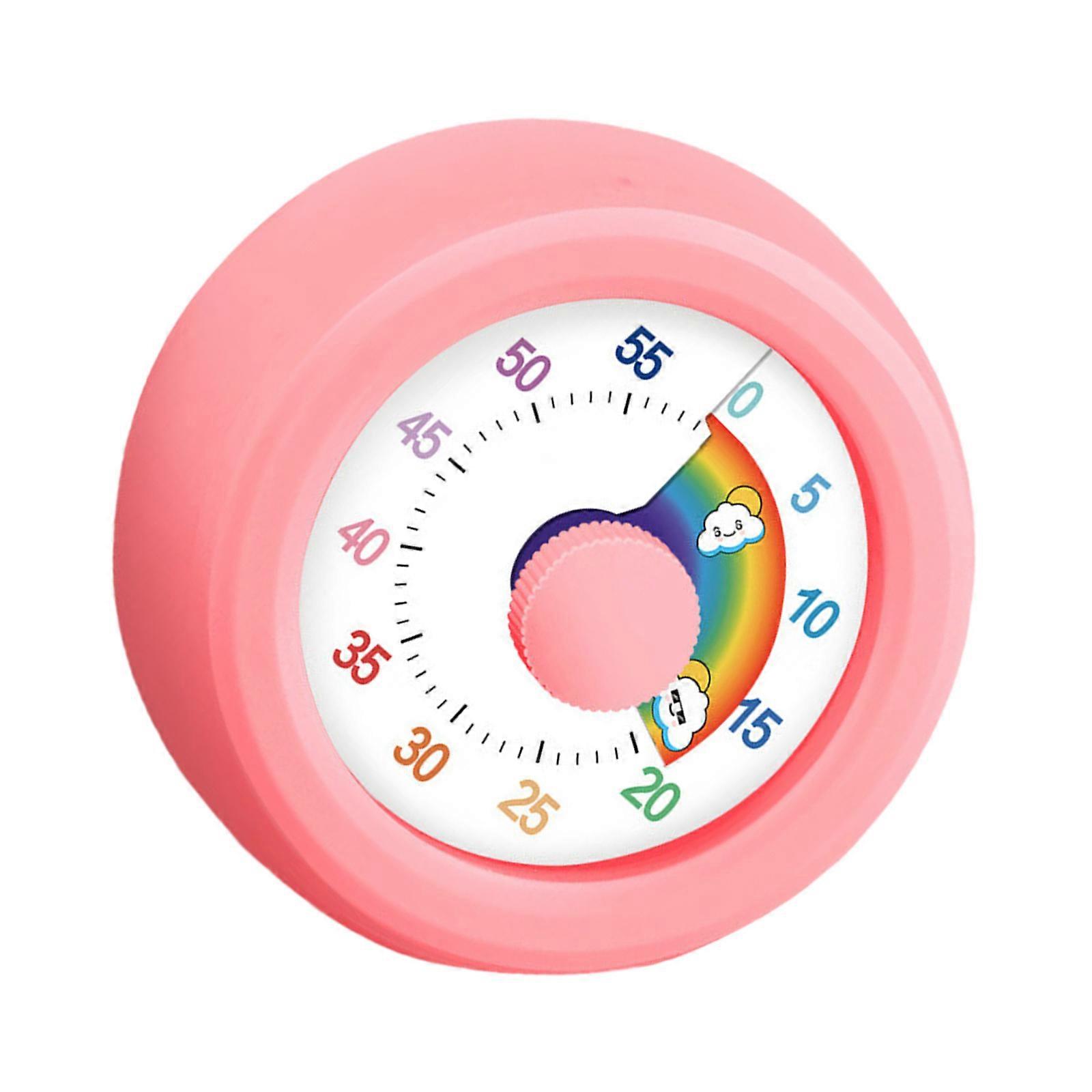 Multifunction Countdown Reminder Visual Timer 0-60min For Cooking Reading And Office Use In Funny Design  Pink