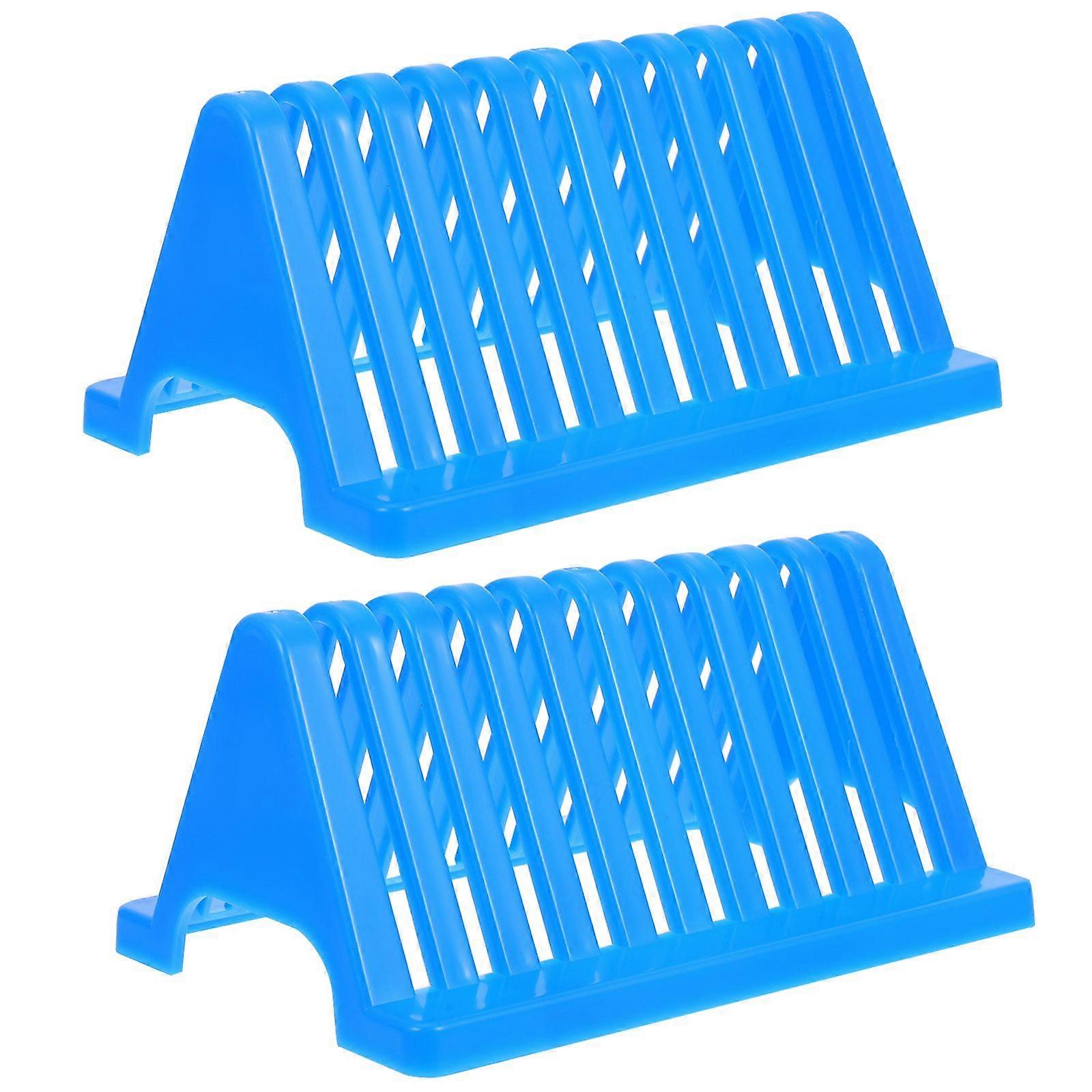 2pcs Laboratory Microscope Slides Drying Rack Plastic Holder For Microscope Slides Worktop Microscope Slides Racktriangle Shape Glass Slide Drying Hol