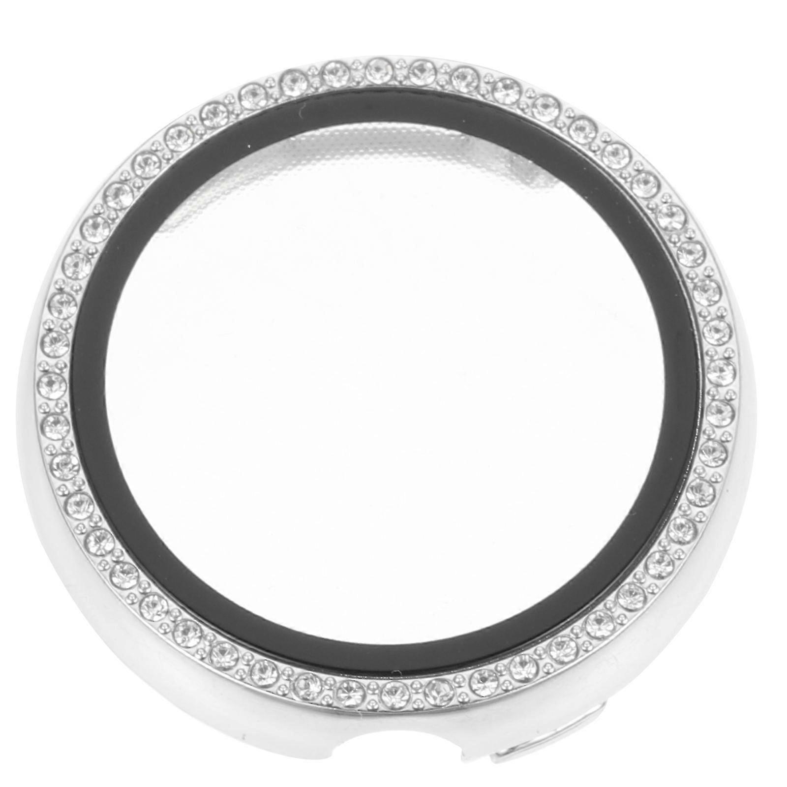 Rhinestone Silver Watch Screen Protector Case Compatible for Google Pixel Watch